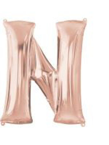 Picture of ROSE GOLD LETTER N FOIL BALLOON